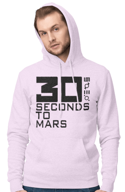 Мужское худи с принтом Thirty Seconds to Mars. 30 seconds, 30 секунд, thirty seconds, альтернативный рок, группа, музыка, рок, хард-рок. 2070702