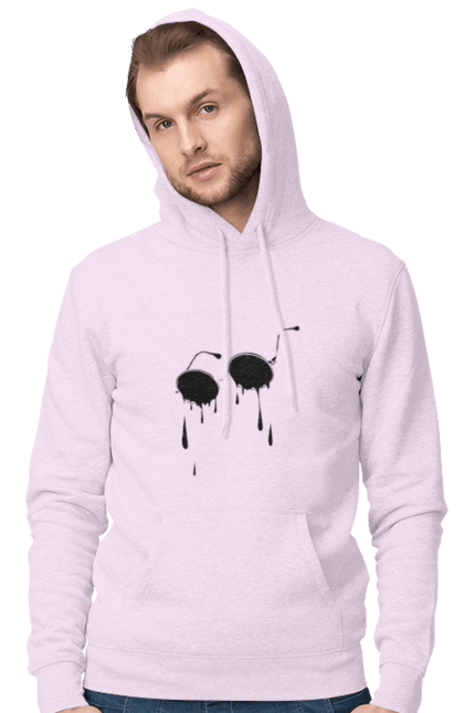 Men`s hoodie with prints Glasses. Glasses, summer, sunglasses, tears. 2070702