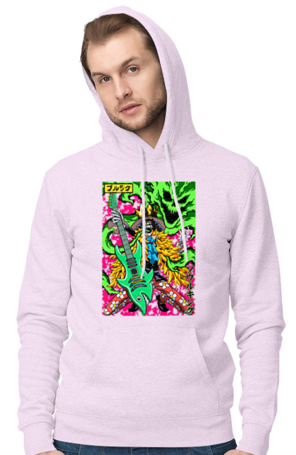 Men`s hoodie with prints One Piece Brook. Anime, brook, manga, one piece, soul king, straw hat pirates. 2070702