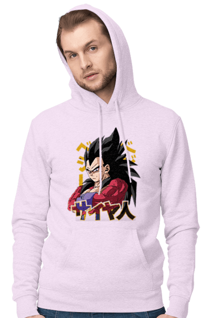 Чоловіче худі з принтом "Перли дракона Вегета". Anime, dragon ball, goku, manga, vegeta, аніме, вегета, гоку, манга, перли дракона. 2070702