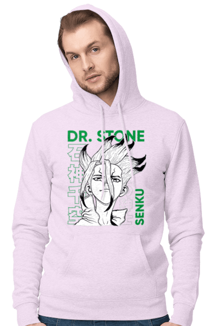 Men's hoodie with prints Dr. Stone Senku. Anime, dr. stone, ishigami, manga, senku, senku ishigami. 2070702