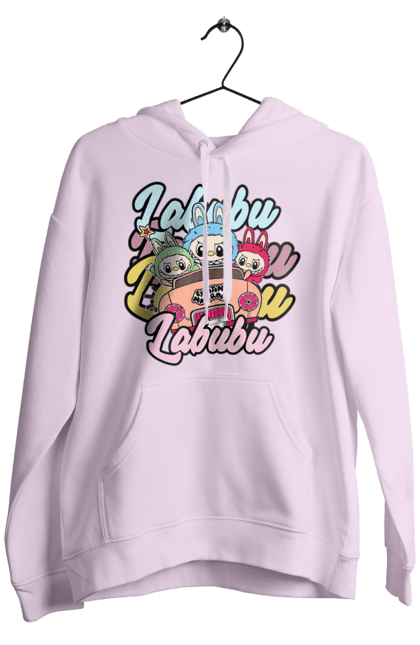 Чоловіче худі з принтом "Лабубу". Іграшка лабубу, лабубу, лабубу кока кола, мерч лабубу, мила, рожева лабубу, смішна лабубу. 2070702