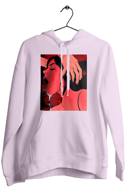 Чоловіче худі з принтом "Дівчина Смокче Зі Слиною". Секс, смоктати. 2070702