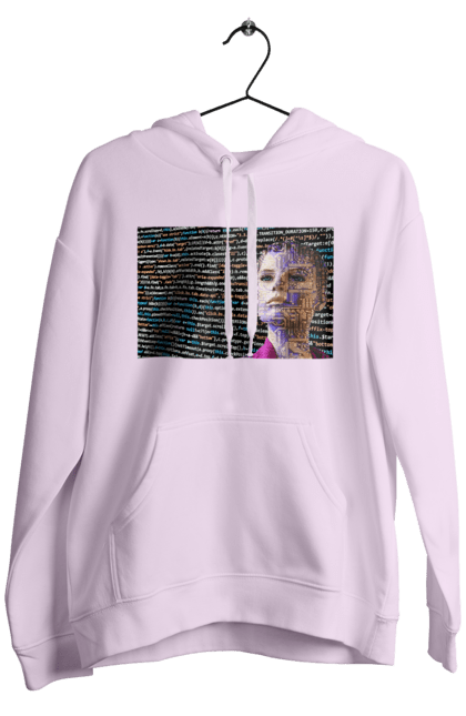 Чоловіче худі з принтом "Штучний Розум". Айті, айтішник, гик, жінка, знання, інженер, інтелект, кібер, кібернетика, кіборг, код, комп, комп`ютерник, кристал, машинне навчання, мікросхема, мозок, портрет, програміст, професіонал, професія, розробник, розум, світиться, світло, хакер, чіп, штучний інтелект, штучний розум. 2070702