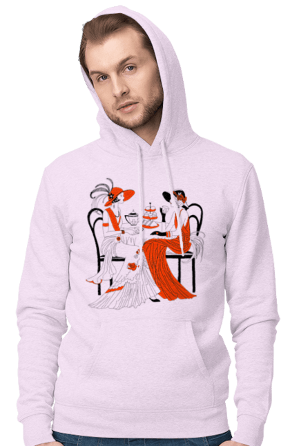 Чоловіче худі з принтом "Дами В Червоному". Дами, посиденьки, чаювання. 2070702