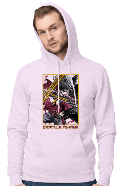 Men's hoodie with prints One Piece Dracule Mihawk. Anime, dracule mihawk, manga, mihawk, one piece, straw hat pirates. 2070702