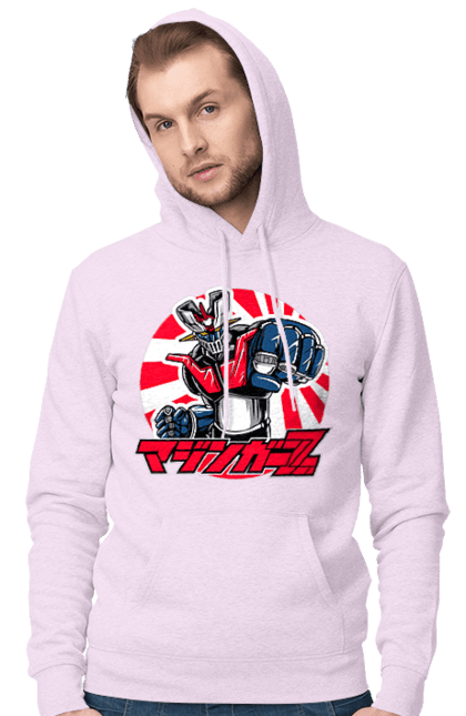 Men's hoodie with prints Mazinger Z Grendizer. Anime, goldorak, goldrake, grendizer, manga, mazinger z, mecha, robots. 2070702