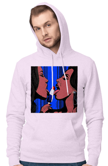 Чоловіче худі з принтом "Дівчата Лижуть Морозиво". Лізатт, смоктати. 2070702