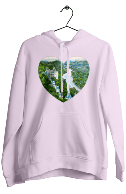 Men`s hoodie with prints Святогорская лавра. Church, donetsk region, forest, landscape, monastery, river, svyatogorsk, ukraine. 2070702