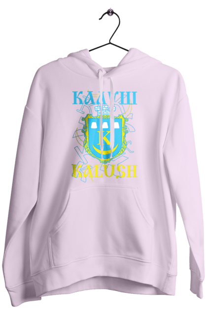 Чоловіче худі з принтом "Місто Калуш". Герб, калуш, міста україни, місто, напис, типографіка, україна. futbolka.stylus.ua