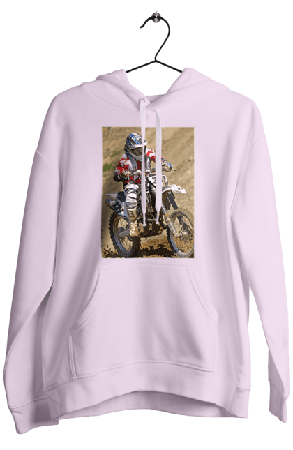 Men`s hoodie with prints MOTOR RACER. Athlete, moto, motor racer, motorbike, sport. 2070702