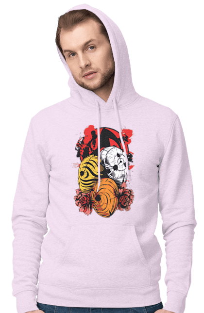 Men's hoodie with prints Naruto Obito Uchiha. Anime, character, manga, naruto, ninja, obito, obito uchiha, tv series, uchiha. 2070702