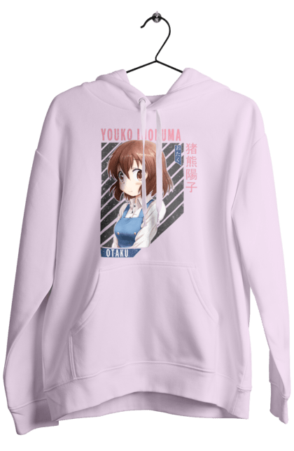 Men's hoodie with prints Kiniro Mosaic Yoko Inokuma. Anime, gold mosaic, kiniro mosaic, kinmoza, manga, yoko, yoko inokuma. 2070702