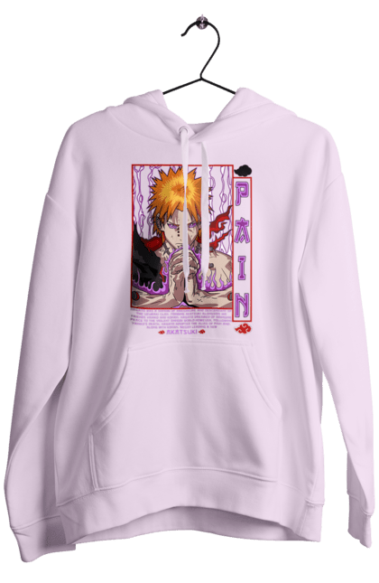 Men's hoodie with prints Naruto Yahiko. Akatsuki, anime, character, manga, naruto, ninja, pain, tv series, yahiko. 2070702