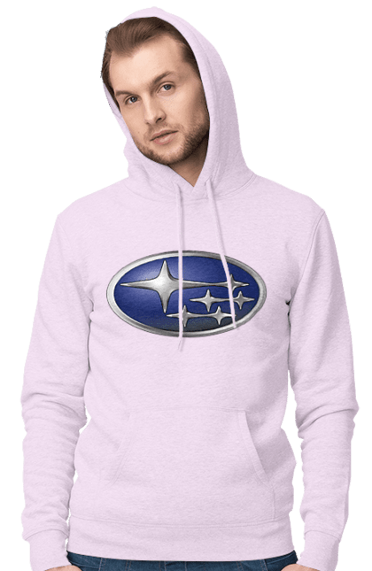 Чоловіче худі з принтом "Subaru". Авто, логотип, субару. 2070702