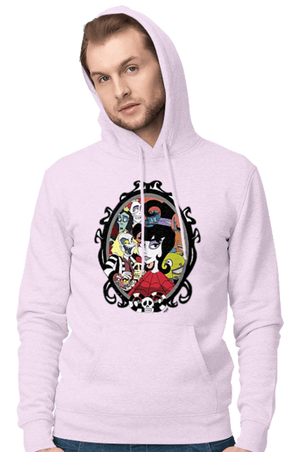 Men's hoodie with prints Beetlejuice. Beetlejuice, comedy, ghost, horror, movie, tim burton, warner bros. 2070702