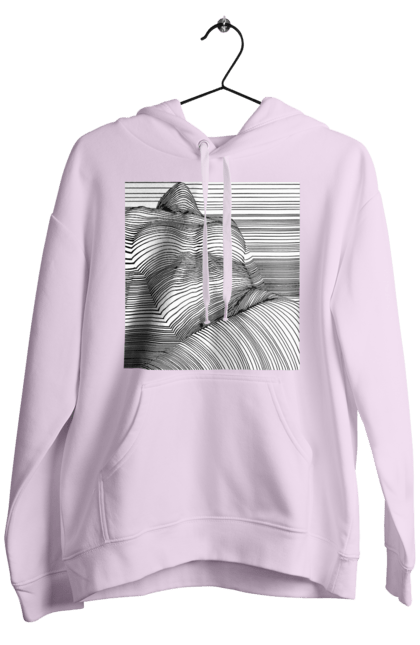 Чоловіче худі з принтом "Дівчина В Смужку". Гола, сиськи. 2070702