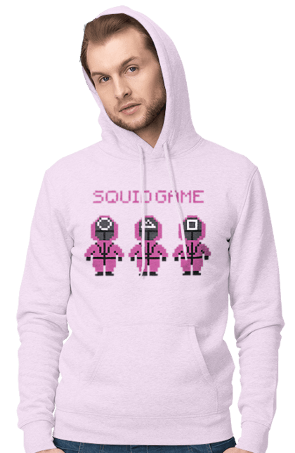 Чоловіче худі з принтом "Гра в кальмара". Netflix, squid game, гра в кальмара, нетфлікс, охоронець, серіал. 2070702
