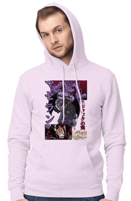 Men`s hoodie with prints One Piece Magellan. Anime, magellan, manga, one piece, straw hat pirates. 2070702