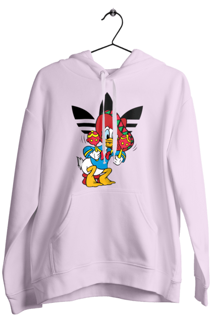 Мужское худи с принтом Adidas Дональд Дак. Adidas, daisy duck, donald duck, адидас, дейзи дак, дональд дак, мультсериал, мультфильм. 2070702