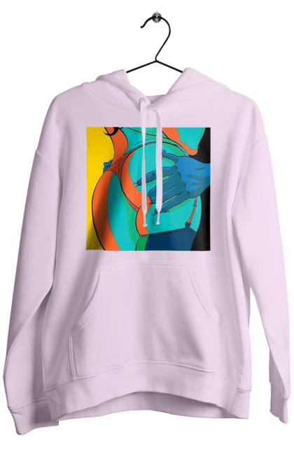 Чоловіче худі з принтом "Жіноча Попа В Чоловічих Руках". Гола, жопа, ляпас. 2070702