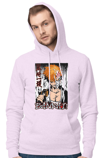 Чоловіче худі з принтом "Бліч Куросакі Ічіґо". Anime, bleach, ichigo kurosaki, manga, аніме, бліч, ічіго, куросакі ічіґо, манга. 2070702