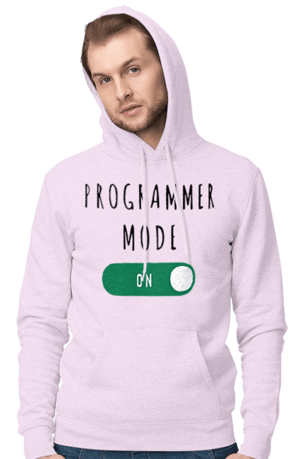 Чоловіче худі з принтом "Режим програміста". Айті, айтішник, для айтішника, для програміста, подарунок айтішнику, подарунок програмісту, програміст, режим програміста, розробник. 2070702