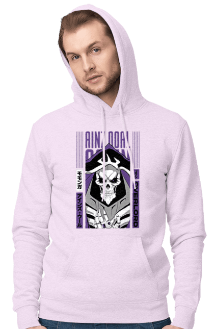 Men's hoodie with prints Overlord Momonga. Anime, lord, momonga, overlord, tv series. 2070702