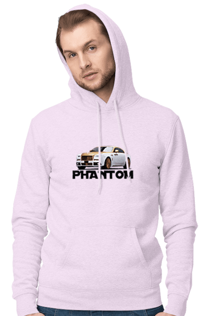Чоловіче худі з принтом "Ролс ройс". Авто, автомобіль, люкс клас, ролс ройс, седан, фантом. 2070702