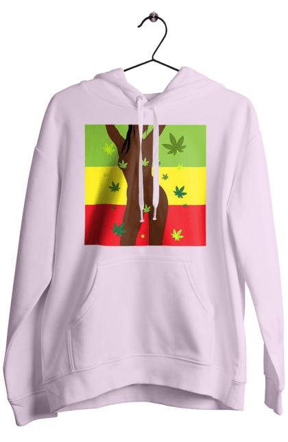 Чоловіче худі з принтом "Гола Дівчина І Конопля". Гола, конопля, курити, сиськи. 2070702