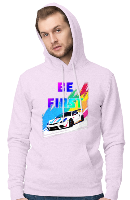 Чоловіче худі з принтом "Гонка". Автомобільний, гонка, спортивна машина, спортивний автомобіль. 2070702