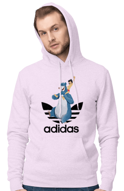 Men's hoodie with prints Adidas Mowgli. Adidas, book, cartoon, jungle book, mowgli. 2070702