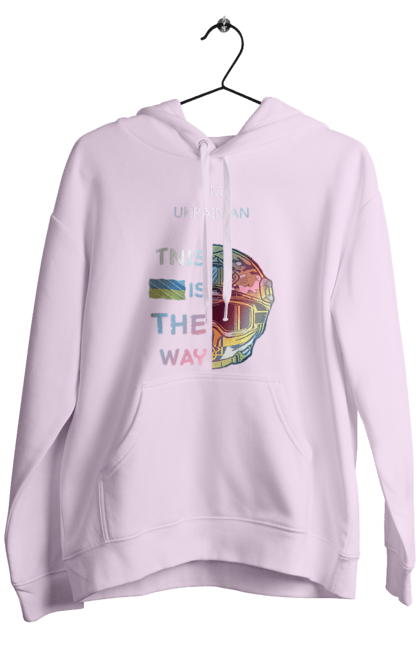 Чоловіче худі з принтом "Я українець це шлях колорфул". Зсу, мандалоріан, символ україни зсу, солдат зсу, україна, українець це шлях, це шлях, я українець. 2070702