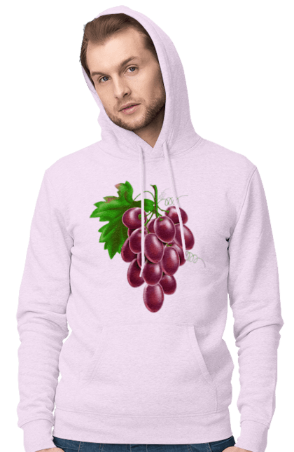 Men`s hoodie with prints Grapes. Grapes. 2070702