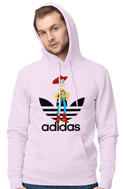 Men's hoodie with prints Adidas Woody. Adidas, cartoon, toy story, woody. 2070702