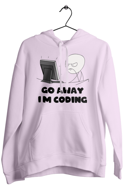 Чоловіче худі з принтом "Іди Я кодую". Айті, айтішник, для айтішника, для програміста, йди я кодую, майстер коду, подарунок айтішнику, подарунок програмісту, програміст, розробник. 2070702