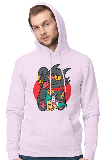 Men`s hoodie with prints The Simpsons Krusty the Clown. Clown, krusty, krusty the clown, simpsons. 2070702