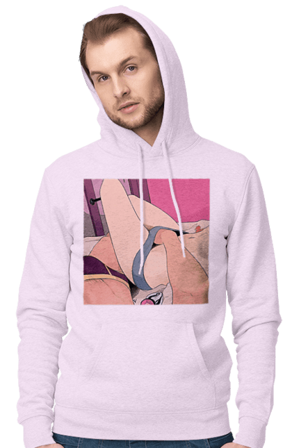 Чоловіче худі з принтом "Чоловіча Рука В Жіночих Трусиках". Гра, ліжко, труси. 2070702