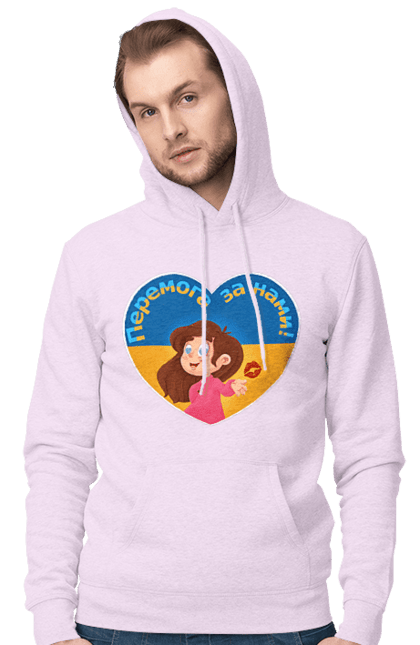 Чоловіче худі з принтом "Перемога за нами". Im ukrainian, бавовна, війна, герб, доброго вечора, зсу, перемога за нами, прапор україни, русский корабль, україна. 2070702