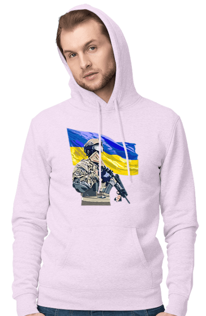 Men`s hoodie with prints Armed Forces | Flag 2070702