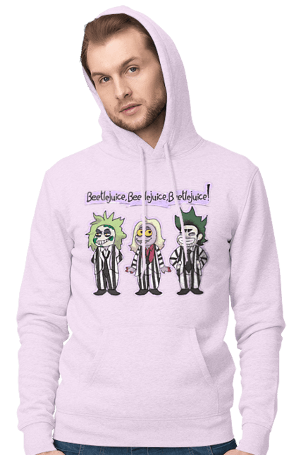 Men's hoodie with prints Beetlejuice. Beetlejuice, comedy, ghost, horror, movie, tim burton, warner bros. 2070702