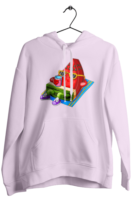 Men`s hoodie with prints Watermelon Drinks Cocktail. Cocktail, summer, watermelon. 2070702