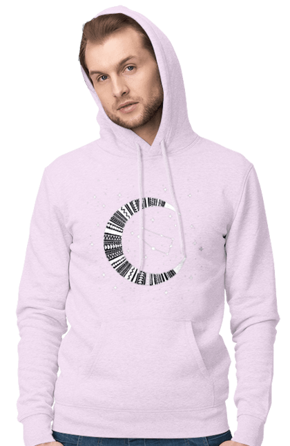 Men`s hoodie with prints Gemini. Constellation, gemini, horoscope, sign, twins, zodiac, zodiac sign. 2070702