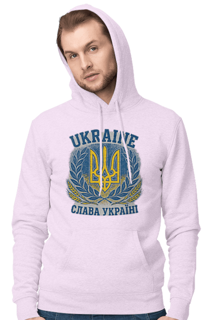 Чоловіче худі з принтом "Слава Україні". Герб україни, героям слава, жовто блакитний, патріотичні, прапор україни, слава україні, тризуб, україна, українська символіка, українські. 2070702