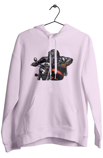 Men`s hoodie with prints Gorilla On A Moped. Gorilla, moped, speed. 2070702