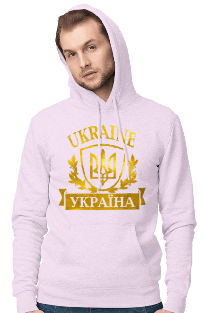 Men`s hoodie with prints Emblem of Ukraine. Герб, герб україни, доброго вечора, з гербом україни, зсу, патріотична, прапор. 2070702
