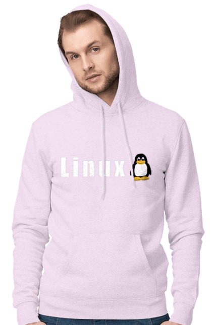 Чоловіче худі з принтом "Linux". Linux, адміністратор, айті, айтішник, безкоштовна, безкоштовно, білий, вільна, доступність, комерційна, незалежність, операційна система, ос, пінгвін, програміст, програмне забезпечення, свобода, сервер, сисадмін, система, системний адміністратор, софт, текст. 2070702