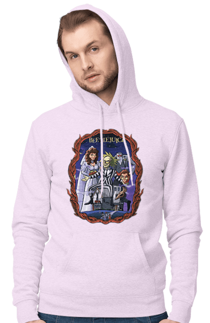 Men's hoodie with prints Beetlejuice. Beetlejuice, comedy, ghost, horror, movie, tim burton, warner bros. 2070702