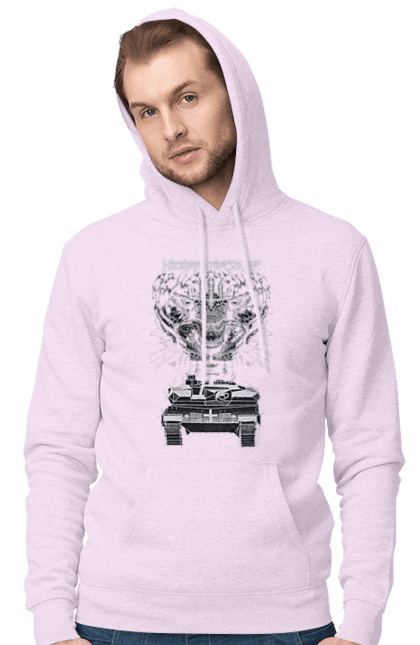 Чоловіче худі з принтом "Леопард 2". Зсу, леопард, леопард 2, танк, танк леопард 2. 2070702