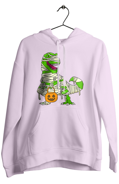 Men's hoodie with prints Halloween Dinosaur. Costume, dinosaur, halloween, holiday, october, october 31, pumpkin, sweets, trick or treat. 2070702